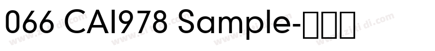 066 CAI978 Sample字体转换